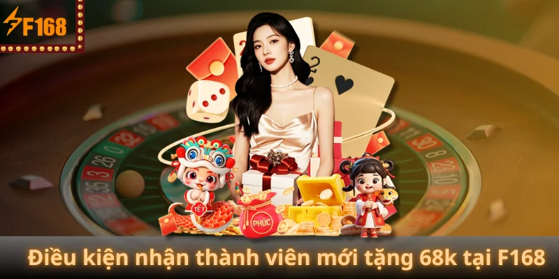 Điều kiện nhận thành viên mới tặng 68k tại F168
